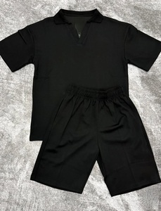 Unisex High Quality Custom Shorts Set Summer <b>Wind</b> <b>Breaker</b> Shirt + Short Hood Custom Logo Print Embroidery Design 100% Cotton set - Product Image 4