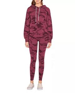 Women Camouflage Hooded Tracksuit Full Sleeve Casual <b>Jogger</b> Set Elastic Waist Autumn Wear - Product Image 4