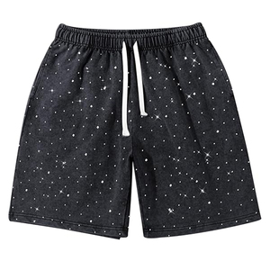 Pantaloncini Casual Personalizzati <span class=keywords><strong>con</strong></span> Coulisse Frontale e Strass, in Felpa di Cotone Pesante 380GSM, <span class=keywords><strong>con</strong></span> Cristalli in <span class=keywords><strong>Vetro</strong></span> ad Alta Fissazione, Vendita all'Ingrosso - Product Image 1