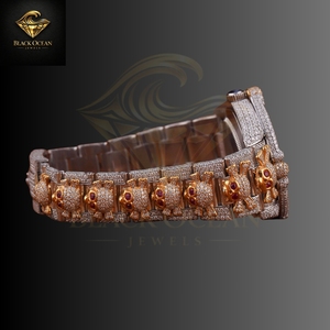 Reloj BOJ Premium R.o.l.e.x Skull de 41 mm, Automático, de Acero Inoxidable, Estilo Hip-Hop de Lujo, Personalizado, Hecho a Mano, con Esfera de Cristal y Diamantes Moissanite - Product Image 2