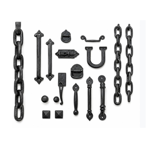 Traditional Cast Iron Cabinet Handles Bar Shape Furniture Pulls Black <b>Rustic</b> Design Durable Kitchen Drawer Hardware - Product Image 6