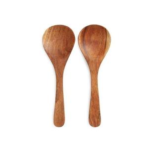 Cuillère à salade en bois naturel, ustensile de cuisine artisanal en bois massif pour mélanger, servir, cuisiner, finition lisse, respectueux de l'environnement - Product Image 1