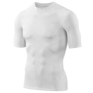 <b>Men</b> Full Sleeve <b>Compression</b> <b>Shirt</b> White Quick Dry Eco-Friendly Breathable UV Protection Anti-Bacterial Polyester Sport Top - Product Image 1
