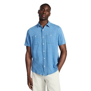 Chemise décontractée à manches courtes, boutonnée, à motif à carreaux, pour adulte, en tissu tricoté 100% coton, écologique, infroissable, export BD - Product Image 4