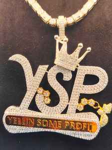 Colgante de Lujo Personalizado con Nombre Hip Hop, Colgante de Plata 925 Iced Out, Colgante con Logotipo de Letra VVS Moissanite Personalizado para Regalo - Product Image 4