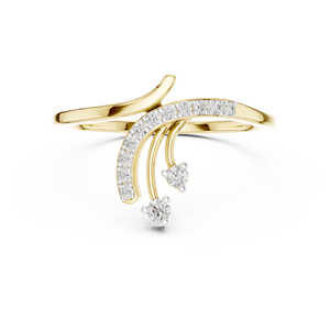 Anillo de Diamante Redondo Cultivado en Laboratorio, Único, con Corte Redondo, en Oro Amarillo de 18 Quilates, para Uso Diario, Eventos Glamurosos, Compromisos, Bodas, Fiestas, Regalos para Mujeres - Product Image 1