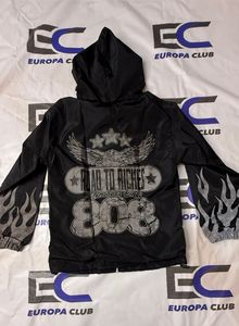 Custom <b>Puller</b> Zipper Nylon Windbreaker Shorts Set Wholesale Reflective Logo Unisex Relaxed Fit Set - Product Image 6