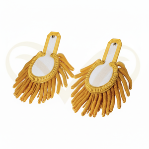 Épaulettes personnalisées OEM ODM à franges dorées, écussons d'épaule historiques en fil de soie pour uniformes de cérémonie - Product Image 1