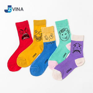 Custom Cartoon Crew <b>Socks</b> OEM ODM Cotton Funny Character <b>Socks</b> Manufacturer for Kids and Adults Private Label Made in Vietnam - Product Image 1