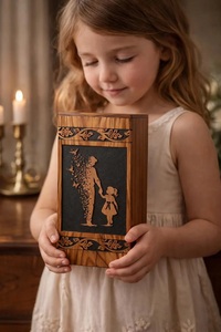 Urna Funeraria de Madera Hecha a Mano, Caja Conmemorativa Grabada con Láser - Product Image 1