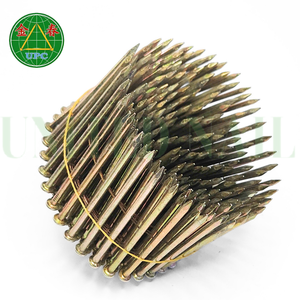 Clous en bobine galvanisés de 3 po x 0,120, 4500 pièces, à 15 degrés, à tige lisse/vis, pour la fabrication de palettes, pour pistolet à clous pneumatique - Vente en gros - Product Image 1