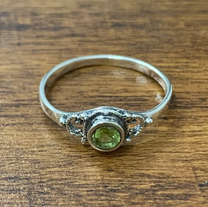 Elegant Small <b>Peridot</b> Gemstone 2.0 Grams Minimalist Lightweight <b>Ring</b> Jewelry for Everyday Wear - Product Image 3