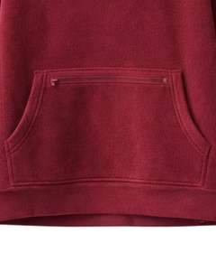 Sudadera de Forro Polar Oversize para Mujer, Color Rojo Vino, con Cuello de Cierre a Presión, Bolsillo Canguro, Gruesa, para Invierno, Fabricación Personalizada - Product Image 6