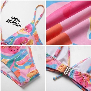 Ensemble bikini 2 pièces pour femme NORTH APPROACH, imprimé fruits, avec devant torsadé et bas string, en spandex et polyester. - Product Image 4