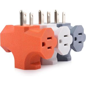 Adattatore Multipresa a 3 Vie, 15A 1875W, 3 Prese, 3 Uscite, Multicolore, Sdoppiatore Elettrico - Product Image 1