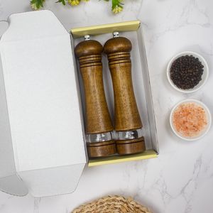 2pcs 8 Inch Manual <b>Pepper</b> <b>Grinder</b> Kitchen Seasoning Tool with High End Texture Adjustable Roughness for Home Use - Product Image 4