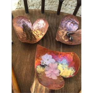 Luxury Handmade Enameled Metal Serving <b>Tray</b> Mini Decorative Jewelry Dish Nordic Style Colorful Copper <b>Snack</b> Plate for Home Decor - Product Image 6