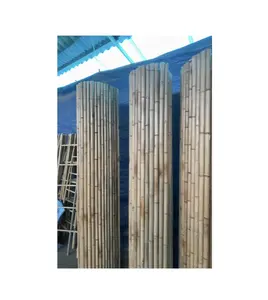 Pagar bambu dengan tiang besi dan logam/panel gulung pagar bambu dekoratif dari pabrik Vietnam (whatsapp 0084587176063 Sandy)