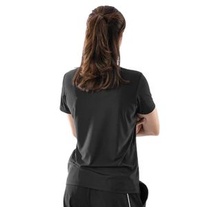 Camiseta Deportiva SwiftMesh con Cuello en V para Mujer, Color Negro, Transpirable, de Secado Rápido, Ligera, para Gimnasio, Fitness, Deportes, Running, Casual - Product Image 2