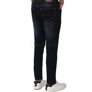 Jeans de Mezclilla para Hombre, Corte Slim Fit, Pierna Recta, Lavado Oscuro, Cintura Media, Casuales, de Algodón, para Otoño - Product Image 6
