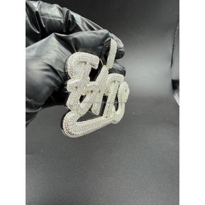 Luxury Custom <b>Name</b> Necklace Iced Out Pendant Hip Hop Bling Moissanite Diamond <b>Chain</b> For Men Women Gift - Product Image 1
