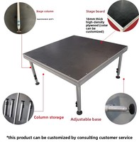 Scène portable pour événements et concerts, plateforme en aluminium, podium, scène mobile imperméable IP65, plateforme de scène pour événements et concerts en plein air