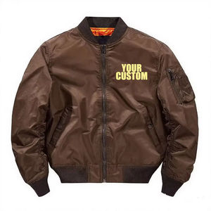 Low MOQ bomber <b>jackets</b> with fleece bomber finish casual bomber fit for US brands Wholesale Custom Logo - Product Image 5