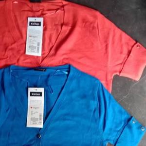 Suéter de Punto para Mujer, Cuello en V, Casual, con Botones, Color Sólido, Personalizable, de Lana/Acrílico, Transpirable y de Secado Rápido - Product Image 2