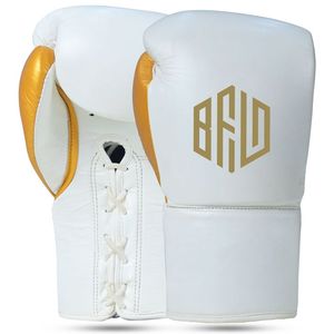 Gants de boxe en cuir véritable de qualité supérieure, à lacets, pour entraînement, sparring, kickboxing, Muay Thai, combats professionnels - Product Image 1
