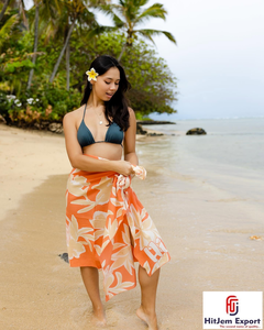 โรงงานผลิตสิ่งทอแบบขายส่ง รับผลิตผ้าซารองชายหาดแบบตาฮิติ ผ้าปาเรโอแบบทรอปิคอล ผ้าฟิจิ ผ้าซามัว ผ้าโบราโบรา แบบ OEM ODM จากอินเดีย - Product Image 1