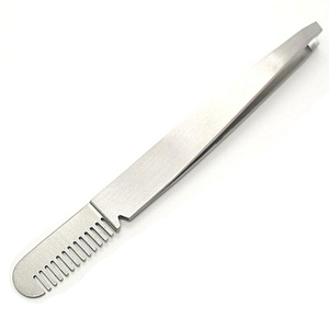 Pince à épiler inclinée en acier inoxydable de très haute qualité, pointe ultra fine et pointue - Product Image 3
