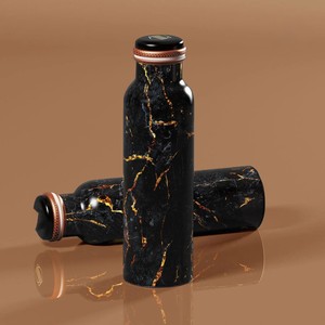 Tall <b>Copper</b> Water <b>Bottle</b> Slim Body <b>Drinking</b> <b>Bottle</b> for Home Office Fitness Travel and Gifting Use - Product Image 4