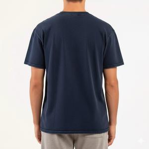 Nouvel Arrivage T-shirt Bleu Clair Délavé à l'Acide, Effet Minéral Vintage, Coton de Haute Qualité, Coupe Oversize, Streetwear, T-shirt Vierge - Product Image 4