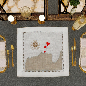 Serviette de cocktail élégante et réutilisable avec broderie détaillée, durable, idéale pour des réceptions chics et des événements raffinés. - Product Image 3