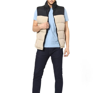 <b>Men</b>’s Two Tone Quilted Puffer Vest <b>Warm</b> Sleeveless Zip Up Winter <b>Jacket</b> Casual Stand Collar Waistcoat - Product Image 6