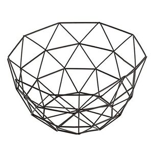 Cesta de Almacenamiento Redonda de Metal Negro con Diseño de Ondas para Frutas, Verduras y Aperitivos, para Decorar la Cocina o la Sala de Estar - Product Image 6