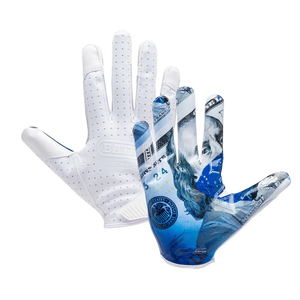 7v7 Silicon gel Gloves High Quality Custom flag American Football Receiver Gloves Durable Anti Slip Grip Youth Adult rubber logo - Product Image 5