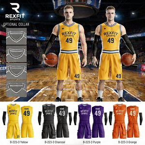 ชุดยูนิฟอร์มบาสเก็ตบอล Rexfit Sports แบบสั่งทำพิเศษพร้อมลายพิมพ์แบบ Sublimation สำหรับผู้ชาย ทรง USA เสื้อเจอร์ซีย์และกางเกงบาสเก็ตบอล ระบายอากาศได้ดี ชุดกีฬาสำหรับทีม OEM - Product Image 6