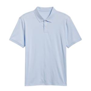 เสื้อโปโลชายสีเหลืองล้วน แขนสั้น ผ้าฝ้าย 100% ระบายอากาศได้ดี แห้งเร็ว ทรงปกติ ดีไซน์ถัก - Product Image 4