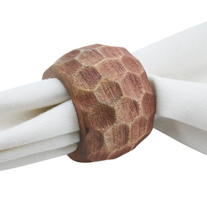 Anneaux de serviette en bois clair minimalistes, boucles de serviette en bois massif, prix d'usine pour la vaisselle haut de gamme de restaurants, hôtels et mariages - Product Image 4