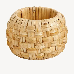 Anillo para Servilletas de Ratán con Diseño Increíble, Anillo para Servilletas de Ratán Tejido, Anillo para Servilletas de Yute y Ratán, Decoración de Mesa a Precio de Fábrica al por Mayor - Product Image 1