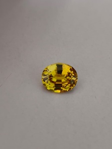พลอยแซฟไฟร์สีเหลืองคุณภาพสูง ผลิตในห้องปฏิบัติการ รูปทรงกลม ความใสระดับบริลเลียนท์ เจียระไนแบบเหลี่ยม สำหรับทำเครื่องประดับ - Product Image 5