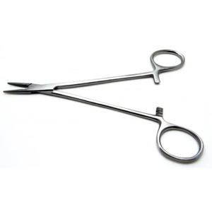 Instrumentos de cirugía ósea de alta calidad: Portaagujas manual Crile de 6'' con bloqueo de trinquete, reutilizable, certificado CE, Clase I, para uso dental. - Product Image 1