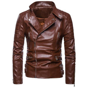 New Style <b>Leather</b> <b>Jacket</b> Fashionable <b>Long</b> Sleeve Windproof <b>Jacket</b> for Man - Product Image 3