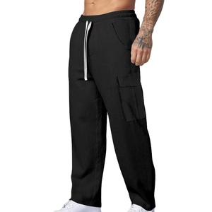 Pantalon en toile pour homme, coupe slim, décontracté et formel, taille haute, logo personnalisé, pantalon de bureau classique - Product Image 4