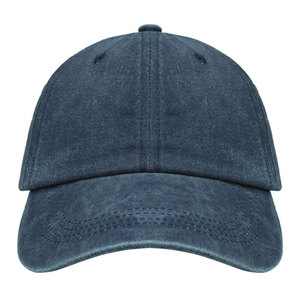 Washed Cotton <b>Corduroy</b> 7-Panel Baseball Cap Vintage Unisex Solid Dark Blue Casual Common Four Seasons <b>Hat</b> - Product Image 1