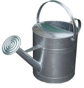 Regadera metálica para jardín con acabado natural, regadera galvanizada con tapa extraíble, regadera de hierro con acabado natural. - Product Image 4