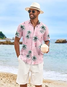 Chemise Hawaïenne Homme à Manches Courtes Imprimé Floral Tropical Décontractée Boutonnée pour la Plage – Haut Coloré d'Été pour Hommes - Product Image 4