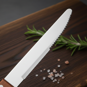 มีดสเต็กคุณภาพสูงระดับมืออาชีพ สำหรับร้านอาหารตะวันตก ใบมีดสแตนเลสแบบหยัก สำหรับเชฟ เป็นมิตรกับสิ่งแวดล้อม ทนทาน - Product Image 3