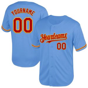 Camiseta de béisbol al por mayor, uniforme de equipo con botones de poliéster, camisa deportiva que absorbe la humedad para hombres y jóvenes, camiseta personalizada - Product Image 4
